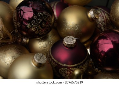 Joyful Christmas Baubles In Shop In North Park, San Diego