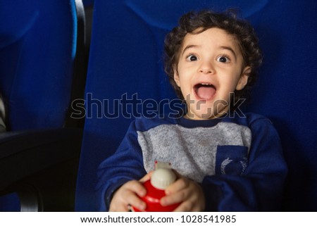 Poster: Joyful cute little Hispanic