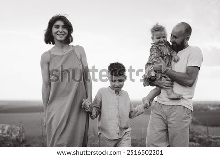 Similar – Image, Stock Photo Scenery capture. Black and white wide natural view