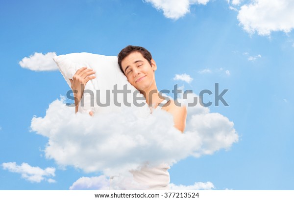 hugging pillow while sleeping