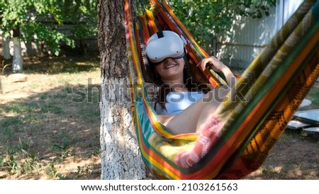 Similar – After this Photocase shock, I have to take a nap in the hammock.