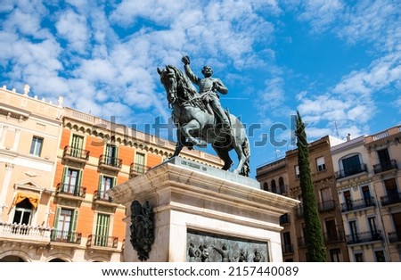 Juan Prim statue in Reus, Spain.