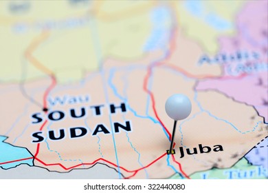 Juba Pinned On A Map Of Asia 