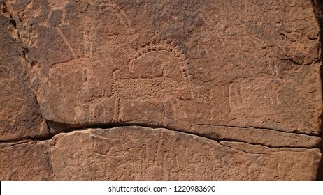 Jubbah Rock Art In Hail Region Of Saudi Arabia