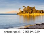 Jubilee Beach is a safe sandy beach situated immediately below the town centre - Swansea, Tasmania, Australia
