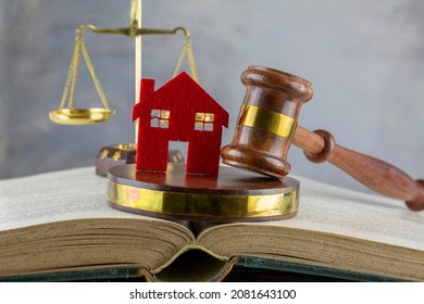 Judge auction and real estate or divorce concept