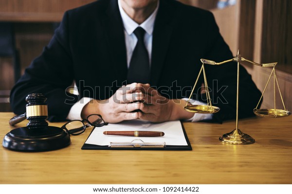 Judge Gavel Justice Lawyers Businessman Suit Stock Photo ...