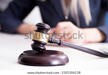 Judge and his gavel in law concept