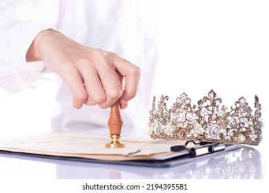 Judge Seal Document Of Final Score Vote Ratting To Miss Beauty Pageant Contest To Who Most Beautiful In Universe World To Get Diamond Crown Sash And Announce For Clean Clear And Fair Competition