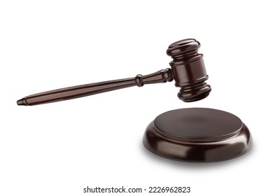 judge's gavel isolated on white background