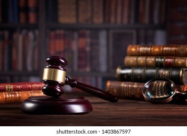 Judge`s Gavel, Lawer`s Office. Law And Justice