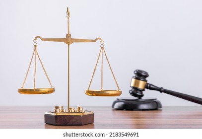 Judge's Hammer And Scale On The Table, Legal Issues