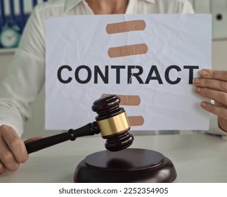 Judges lawyer advice to entrepreneurs legal services advice on contracts for planning case in court. Reinstatement at work by court order - Shutterstock ID 2252354905