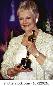 Judi Dench With Her Academy Award For SHAKESPEARE IN LOVE, March, 1999