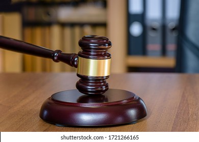 Judicial Gavel On The Judge's Table. Concept Legal Zone In The Punishment System. Judgment Of Judgment Concept Of Punishment And Pardon. Symbol Of Law Is The Hammer Of Judge.