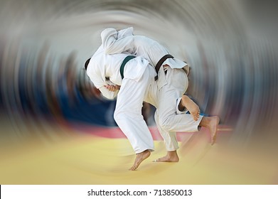 Judo Throw With Motion Blur