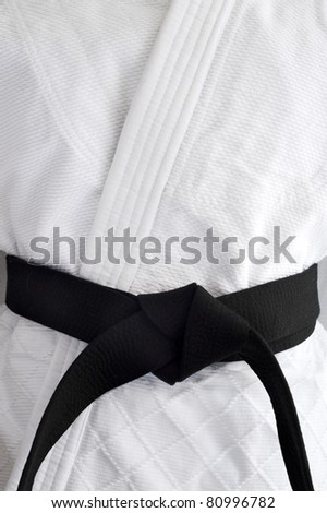 Judogi with black belt