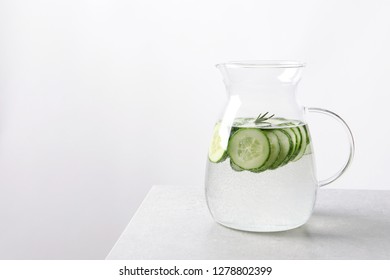 Jug Fresh Cucumber Water On Table Stock Photo 1278802399 | Shutterstock