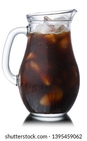 Jug Of Iced Cold Brewed Coffee, Isolated