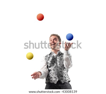 juggler playing with balls