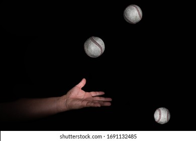 Juggling With A Baseball Balls