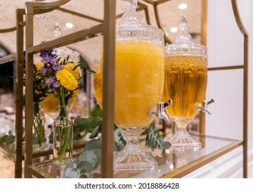 juice bar at an event with luxurious decor