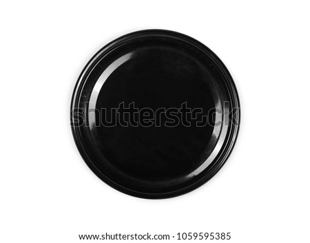 Juice bottle lid isolated on white background, top view