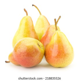 Juicy fresh pears isolated on white background - Shutterstock ID 218835526