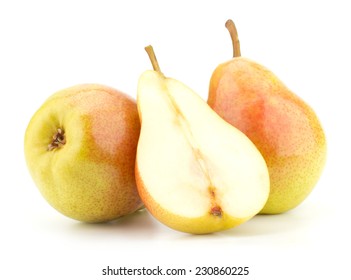 Juicy fresh pears isolated on white background - Shutterstock ID 230860225