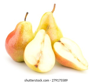 Juicy fresh pears isolated on white background - Shutterstock ID 279175589