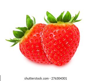 Juicy fresh red strawberry isolated on white background - Shutterstock ID 276304301