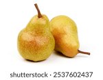 Juicy fresh ripe Williams pears, isolated on a white background