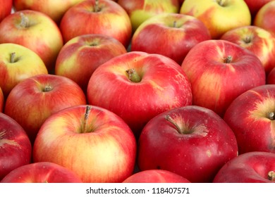 Juicy Red Apples, Close Up