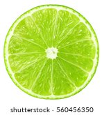 Juicy slice of lime isolated on white, with clipping path