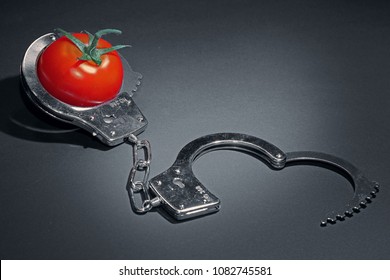 Juicy tomato involved in BDSM role play activity