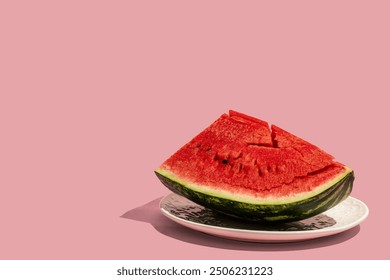 Juicy Watermelon Slices on Pink Background – Fresh Summer Fruit - Powered by Shutterstock