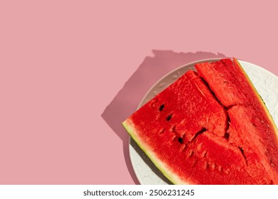 Juicy Watermelon Slices on Pink Background – Fresh Summer Fruit - Powered by Shutterstock