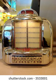 Juke Box in a Fifties Style Diner
