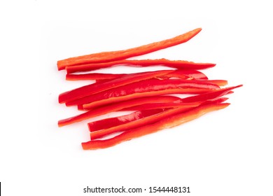 Julienne Chopped Red And Ripe  Pepper