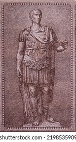 Julius Caesar, The Roman Dictator, Portrait From Italy 2 Lire 1939 Banknotes.