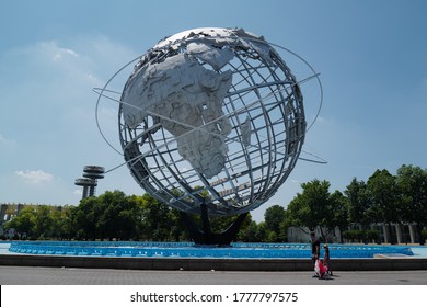 July 05, 2020 Historic Worlds Fair Unisphere Globe In Flushing Meadows Corona Park In Queens, New York City