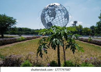 July 05, 2020 Historic Worlds Fair Unisphere Globe In Flushing Meadows Corona Park In Queens, New York City