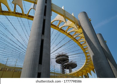 July 05, 2020 New York State Pavilion, Flushing Meadows Corona Park, Flushing, Queens, New York, USA. The Pavilion Was Built For The 1964 New York Worlds Fair