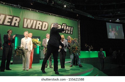 JULY 10, 2005 - BERLIN: Joschka Fischer And Others At A Meeting Of The Green Party In The Velodrom In Berlin. 