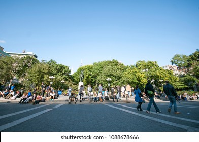 July 12 2017, People At Union Square In 14th Street, Manhattan, New York City