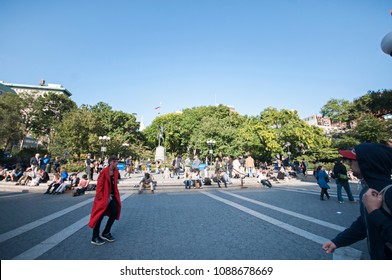 July 12 2017, People At Union Square In 14th Street, Manhattan, New York City