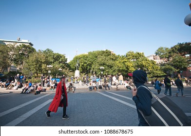 July 12 2017, People At Union Square In 14th Street, Manhattan, New York City