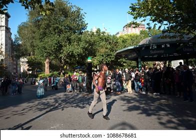 July 12 2017, People At Union Square In 14th Street, Manhattan, New York City