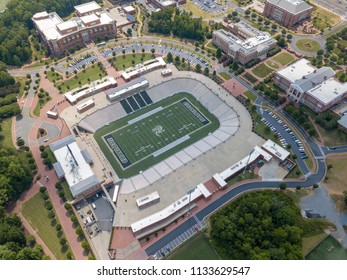 July 12, 2018 - Charlotte, North Carolina, USA: Aerial View Of Jerry Richardson Stadium At The University Of North Carolina At Charlotte.  Home Of The UNCC 49ers