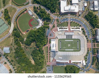 July 12, 2018 - Charlotte, North Carolina, USA: Aerial View Of Jerry Richardson Stadium At The University Of North Carolina At Charlotte.  Home Of The UNCC 49ers